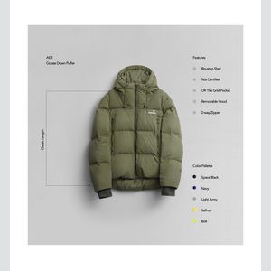the arrivals down jacket